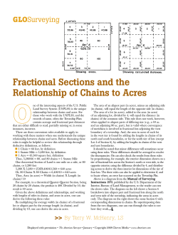 Fractional Sections and the Relationship of Chains to Acres