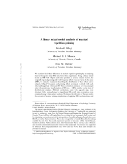 A linear mixed model analysis of masked repetition priming