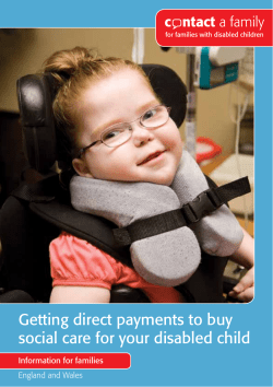 Getting direct payments to buy social care for your