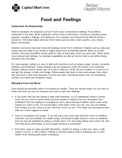Food and Feelings - Capital BlueCross