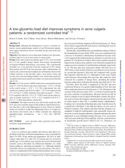 A low-glycemic-load diet improves symptoms in - Beauty