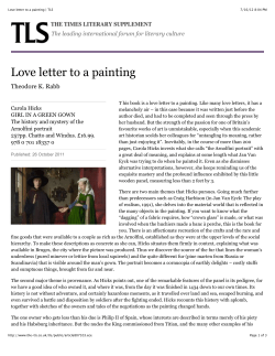 Love letter to a painting | TLS