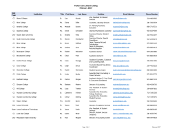 Foster Care Liaison Listing