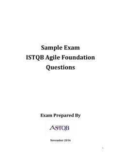 Agile Tester Sample Exam