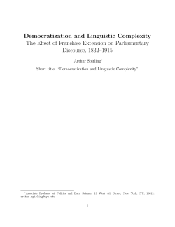 Democratization and Linguistic Complexity The Effect of