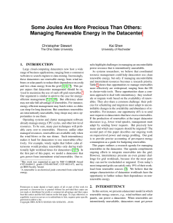 Some Joules Are More Precious Than Others