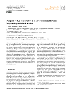 Pangolin v1.0, a conservative 2-D advection model towards large