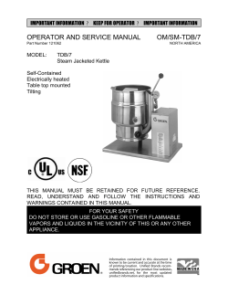 operator and service manual om/sm-tdb/7
