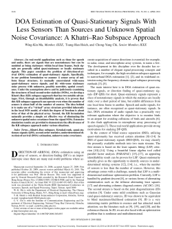 DOA Estimation of Quasi-Stationary Signals With Less Sensors