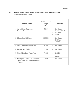 Passive leisure venues with a total area of 2 000m2 or above