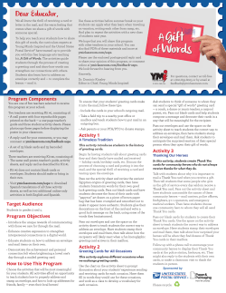 Dear Educator - Young Minds Inspired