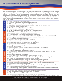 40 Questions to Ask in Networking Interviews