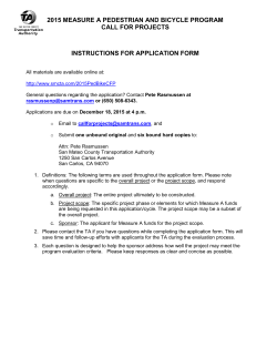 C/CAG BICYCLE AND PEDESTRIAN ADVISORY COMMITTEE TDA