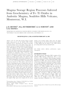 Magma Storage Region Processes Inferred from Geochemistry of Fe