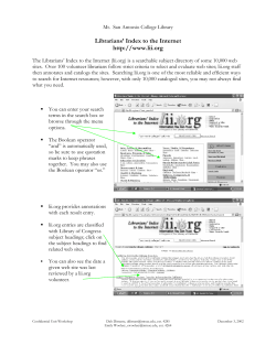 Librarians` Index to the Internet http://www.lii.org