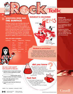 Rock Talk (Minerals information sheet) 4th Edition