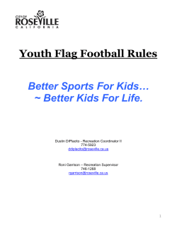 2016 Youth Flag Football Rules