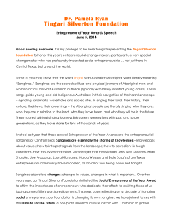 Dr P Ryan Entrepreneur of Year Awards speech 2014 shortest PR4