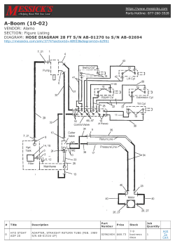 HOSE DIAGRAM 28 FT S/N AB-01270 to S/N AB-02694