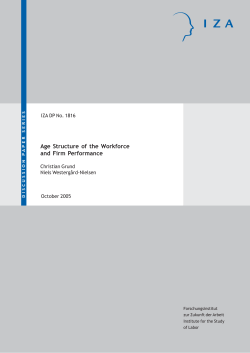 Age Structure of the Workforce and Firm Performance