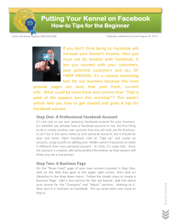 Putting Your Kennel on Facebook