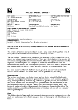 Habitat Phase 1 Survey Commercial 2014