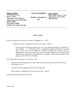 Curriculum Vitae - UNM School of Law