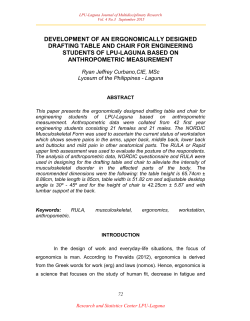 development of an ergonomically designed drafting table and chair