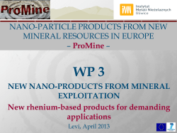 New rhenium-based products for demanding applications