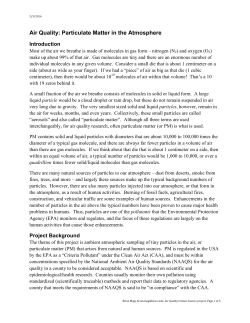 Particulate Matter - STEM