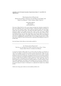 The Character of Phantasm: Edgar Allan Poe`s