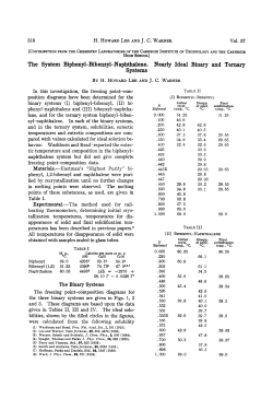 The System Biphenyl-Bibenzyl-Naphthalene. Nearly Ideal Binary