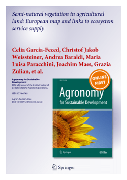 Semi-natural vegetation in agricultural land