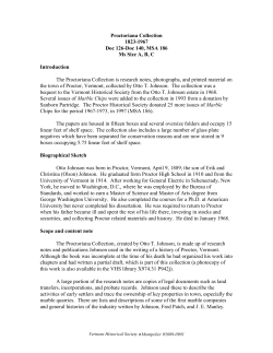 Proctoriana Collection - Vermont Historical Society