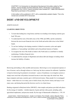 debt and development - The Open University