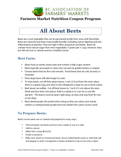 All About Beets - BC Association of Farmers` Markets