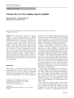 Extreme dives by free-ranging emperor penguins