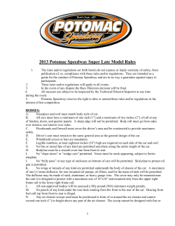 2013 Potomac Speedway Super Late Model Rules