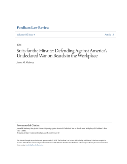 Suits for the Hirsute - FLASH: The Fordham Law Archive of