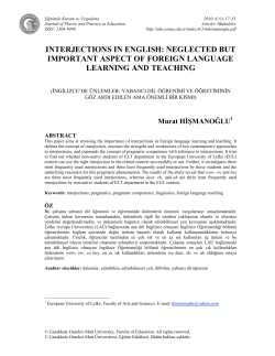 interjections in english: neglected but important aspect