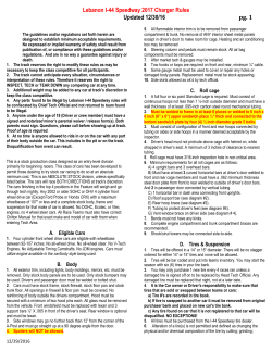 2017 Lebanon I-44 Speedway Charger Class Rules