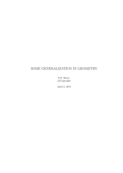 some generalization in geometry