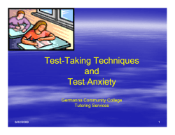 Test Taking Techniq es Taking Techniq es Test