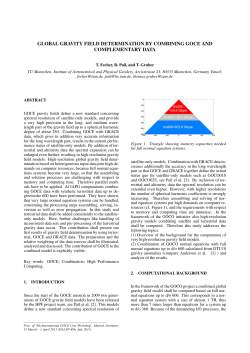 global gravity field determination by combining goce and