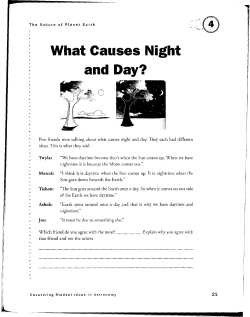 4th Grade What Causes Night and Day?