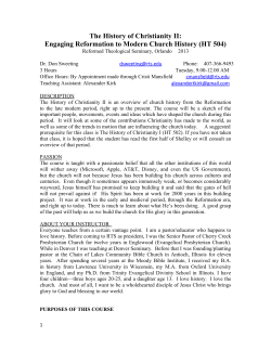 The History of Christianity II: Engaging Reformation to Modern