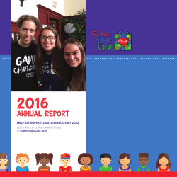 annual report - Simon Says Give