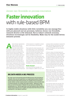 Faster Innovation with Rule-based BPM