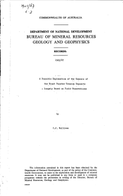 A Possible Explanation of the Genesis of the Mount Painter Uranium