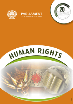 human rights - Parliament of South Africa